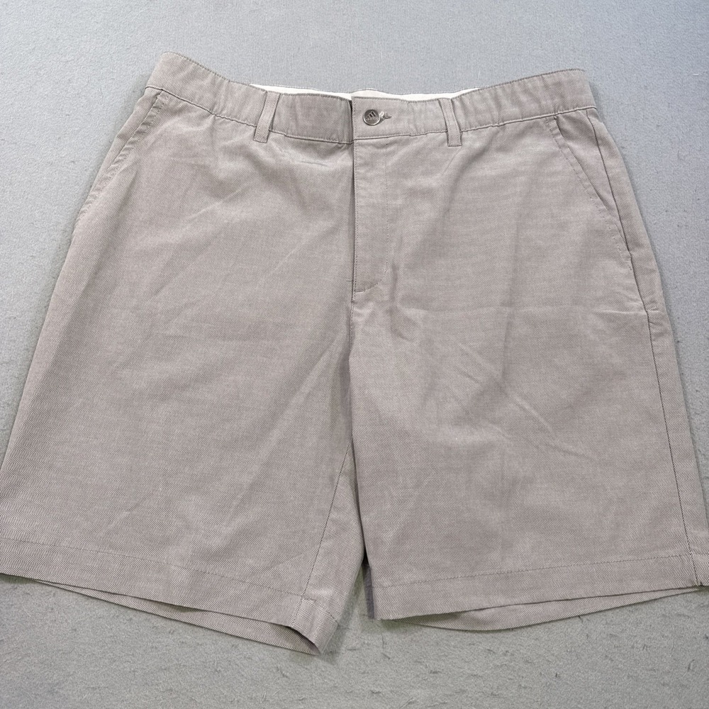 Adidas Shorts Mens 36 GRY HERRINGBONE Climacool Golf Casual Lightweight Outdoor